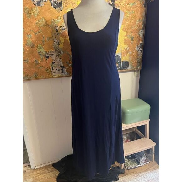 Lauren Ralph Lauren Dresses & Skirts - Lauren by Ralph Lauren Long Navy Blue Rayon Tank Dress L